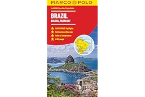 Brazil, Bolivia, Paraguay, Uruguay Marco Polo Map