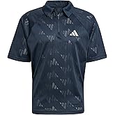 Adidas Mens Stadium 3-Stripes Tennis Inspired Jacquard Polo T-Shirt