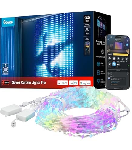 Amazon.com: Govee Curtain Lights 2, Smart LED Curtain Light with