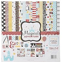 Echo Park Paper Company Magical Adventure 2 Collection Kit De Papier Kraft, Noir, Rouge, Jaune, Bleu Sarcelle, 30,5 X 30,5 Cm