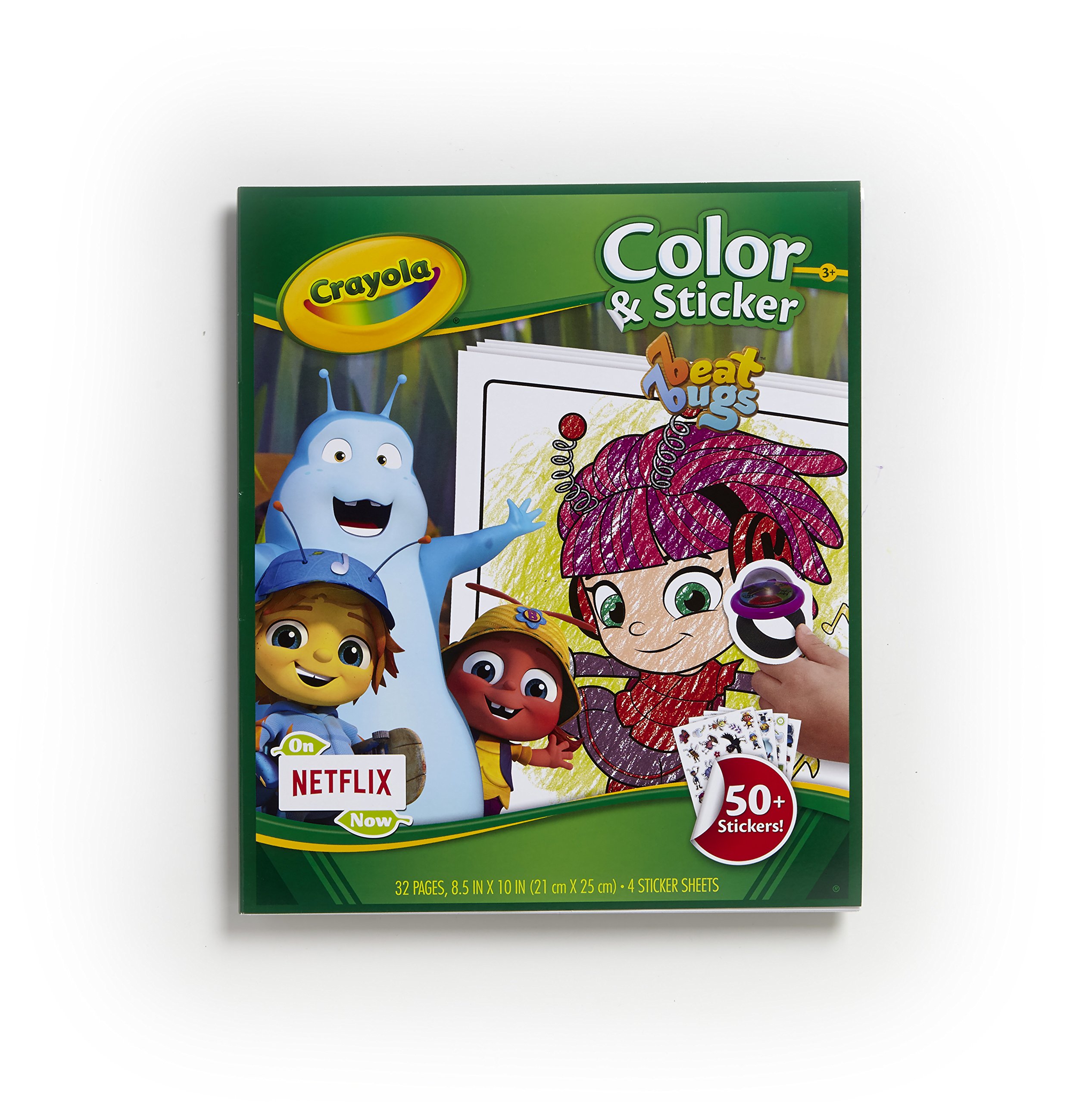 Crayola Beat Bugs Color & Sticker Book | Creative Gift for Kids Ages 3, 4, 5, 6