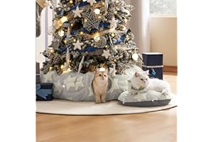 LE SURE Lesure Cat Tunnel Bed for Indoor Cats - Cute Cat Donut Tunnel with Washable Circle Cushion, Round Pet Play Tunnel Toy for Kitten/Puppy/Rabbit, Grey