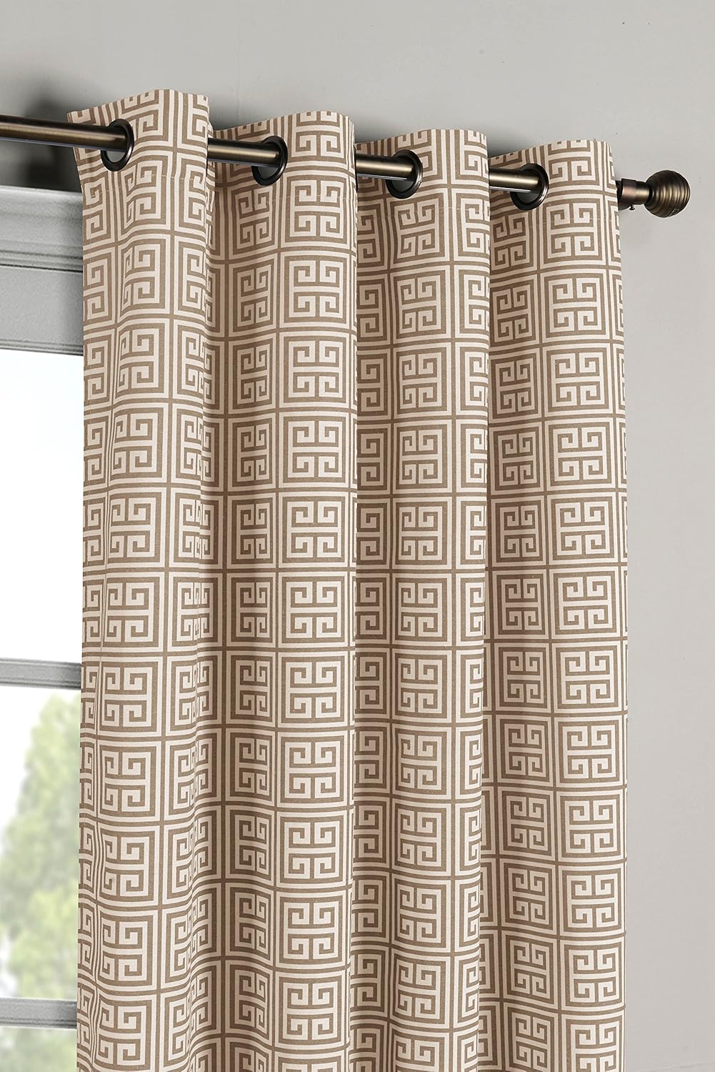 Amazon Com Window Elements Greek Key Cotton Blend Extra Wide 108