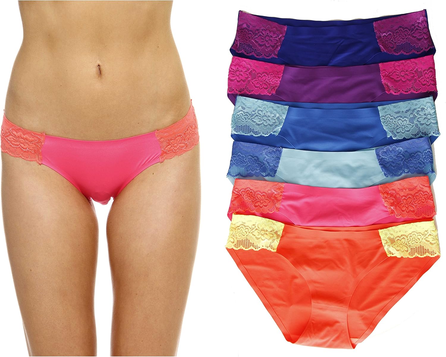 Just Intimates Bikini Underwear Panties for Women (Pack of 6) at Amazon