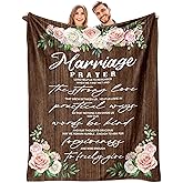 Sqovulw Wedding Gifts for Couples 2026, Bridal Shower Gifts for Bride to Be, Bridal Shower Wedding Gifts for Newlyweds, Anniversary/Engagement Gifts for Couple, Marriage Prayer Fleece Blankets 60x50