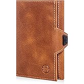 TRUSADOR Toscana Trifold Leather Wallet For Men and Women Card Holder with RFID Protection (Without Coin Pocket, Cognac)