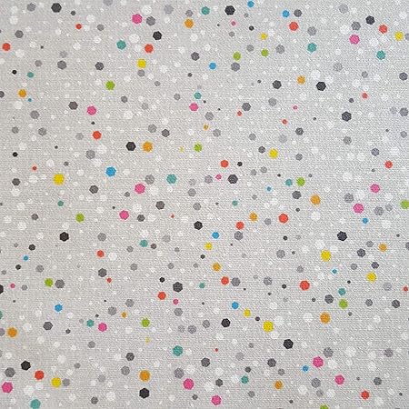 Staab's Beschichtete Baumwolle mit bunten Punkten (Meterware, Qualität Zum Nähen) (50 x 140 cm)