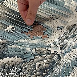 Ambesonne Landscape Jigsaw Puzzle, Expressive