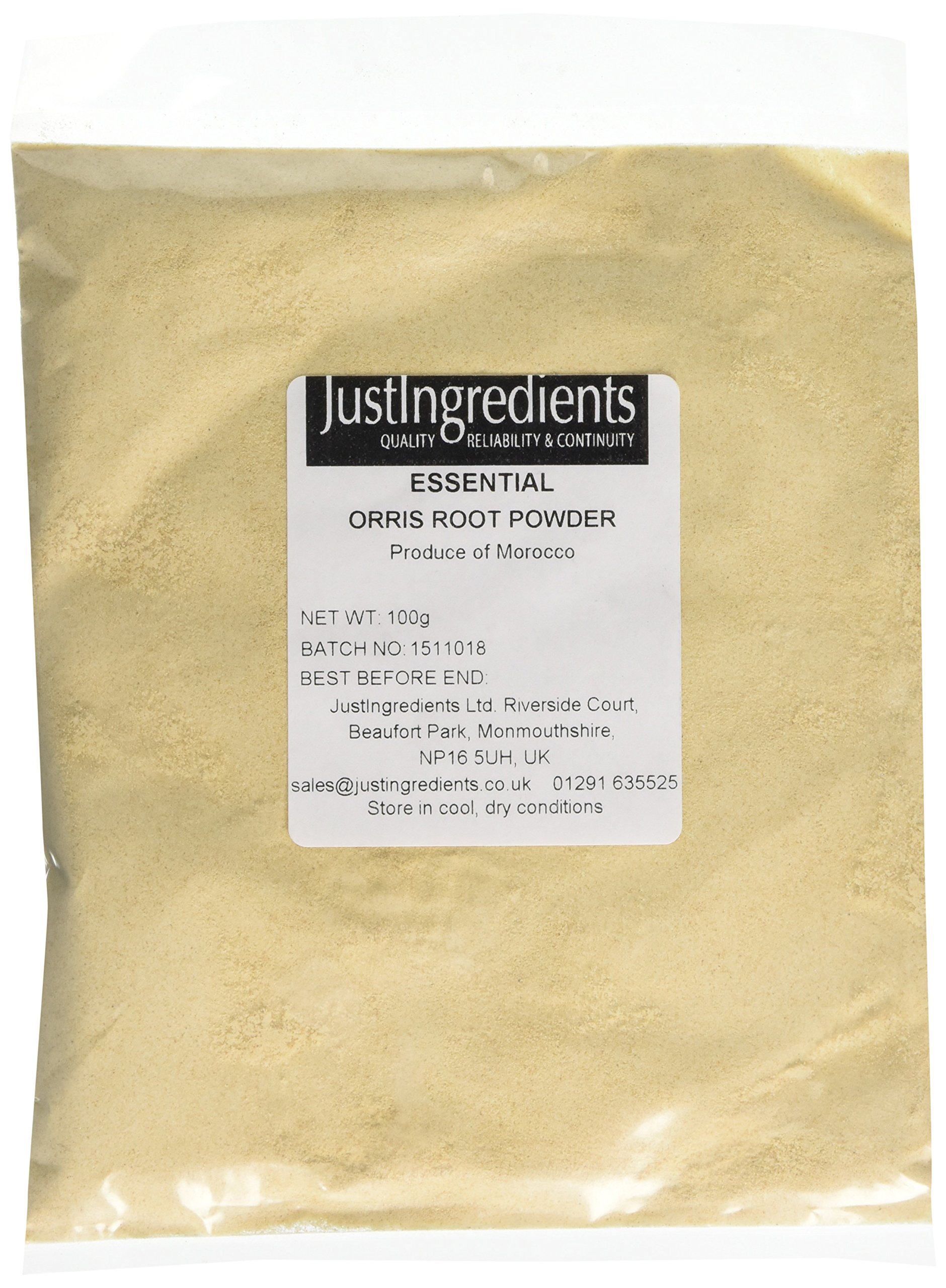 JustIngredients Essentials Orris Root Powder, 100 g - Pack of 4
