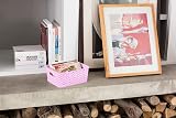 Curver My Style Rattan Effect 4 x 4 Litre Storage Baskets Pink view 3