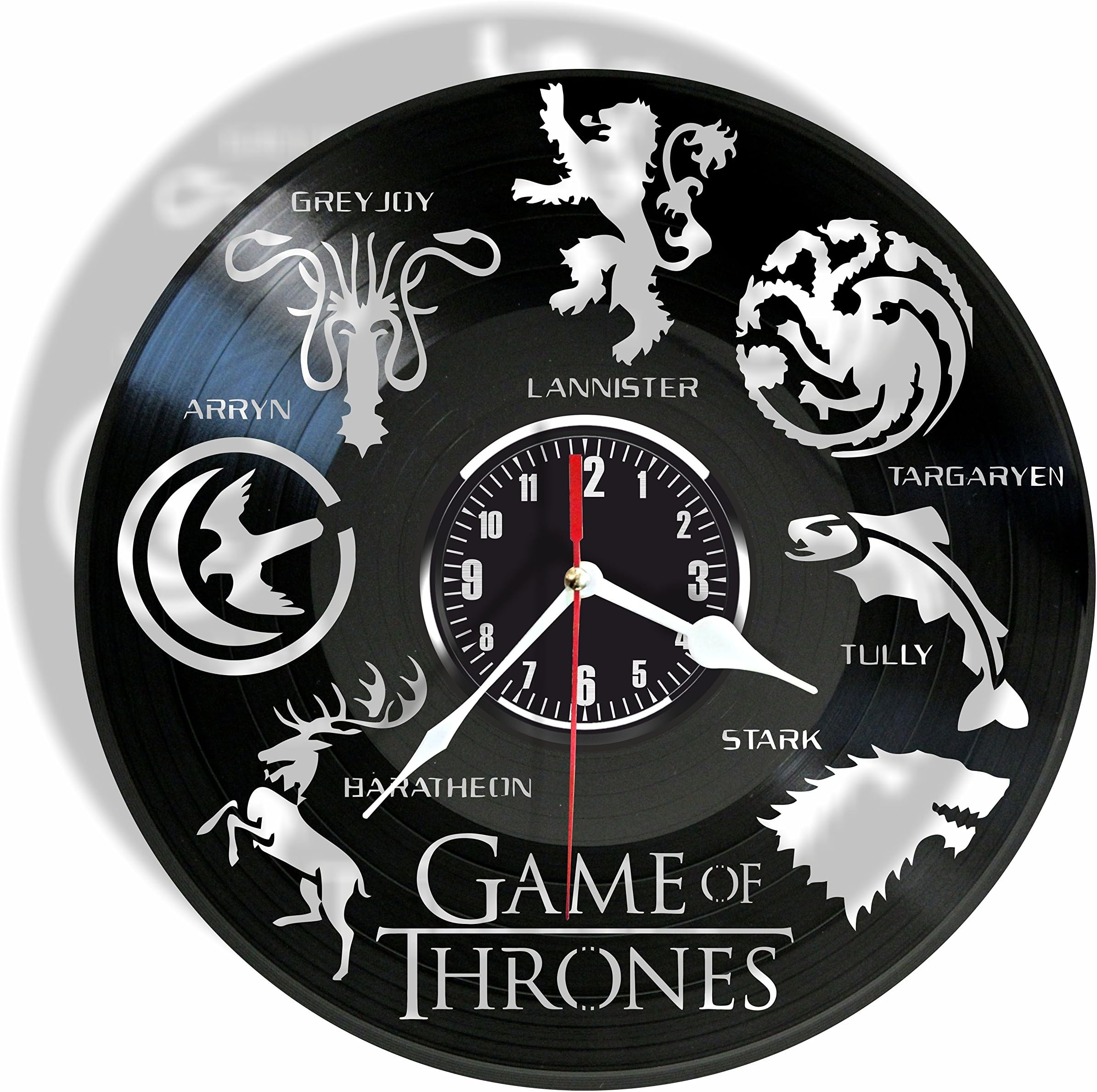 Rosidesignstudio Game of Thrones vinyl Wall Clock- Modern room decor-Unique Handmade gift for friends and someone you love
