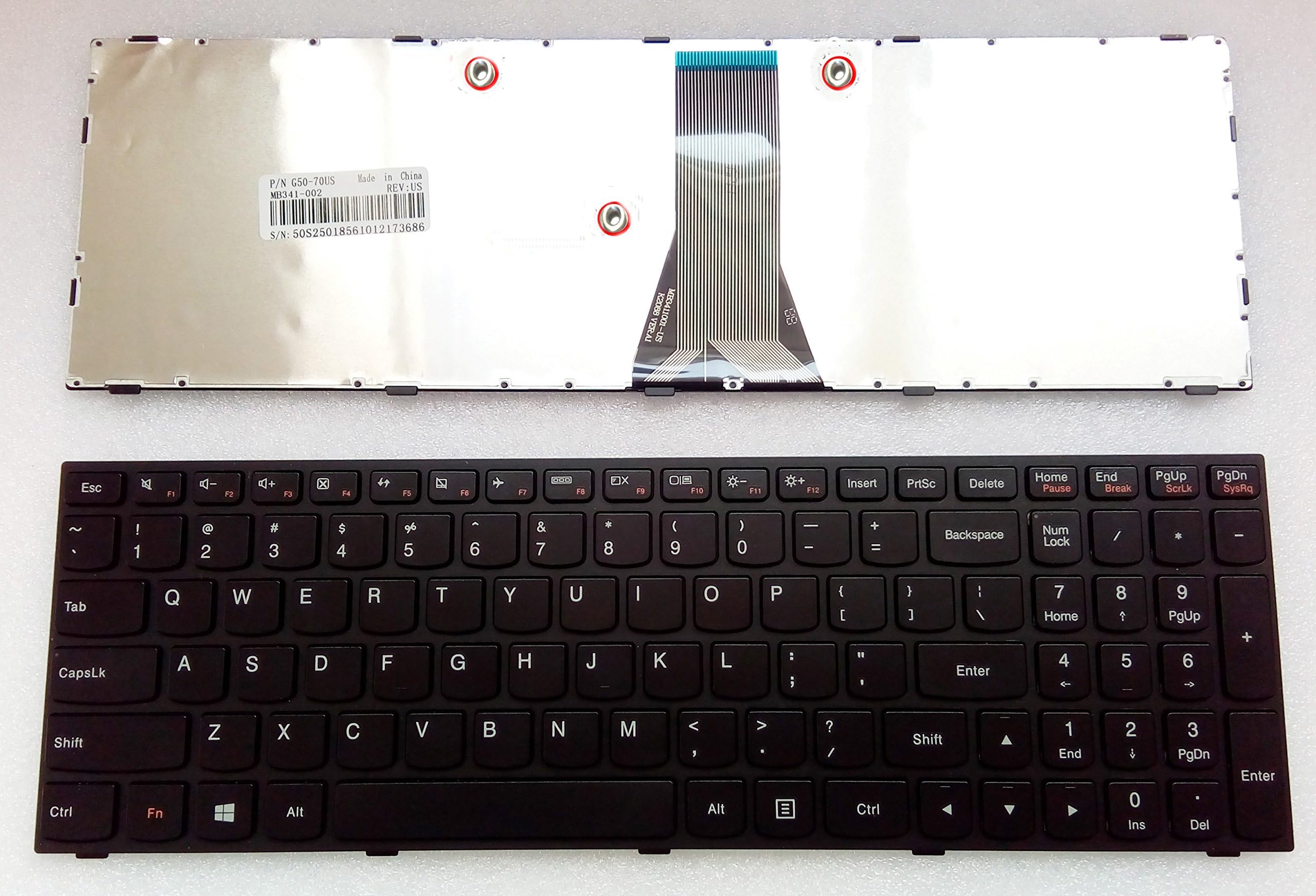 US Layout Replacement Keyboard for Lenovo Ideapad G50-30 G50-45 G50-70 G50-70m G50-80 B50-30 B50-45 B50-70 B50-70m B50-80 Flex 2 15 Flex 2 15D 2-15D 2-15 Z50-70