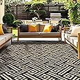OPPODREAM Outdoor Rug 5x8 Ft, Waterproof Outdoor Plastic Straw Rug for Patio, Reversible Out Door Carpet for Camping, Deck, R