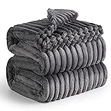Bedsure GentleSoft Grey Full Blanket for Bed - Cozy