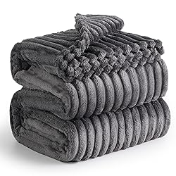 Bedsure GentleSoft Grey Full Blanket for Bed - Cozy