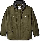 levi's men's wool blend military jacket with hood