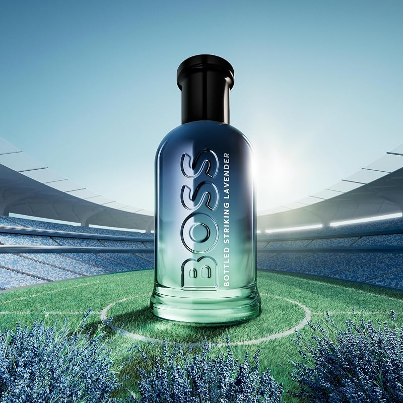 Eau de parfum de lavanda engarrafada BOSS – fragrância herbácea para homens – com lavanda branca, lavanda azul e musgo – fragrância duradoura