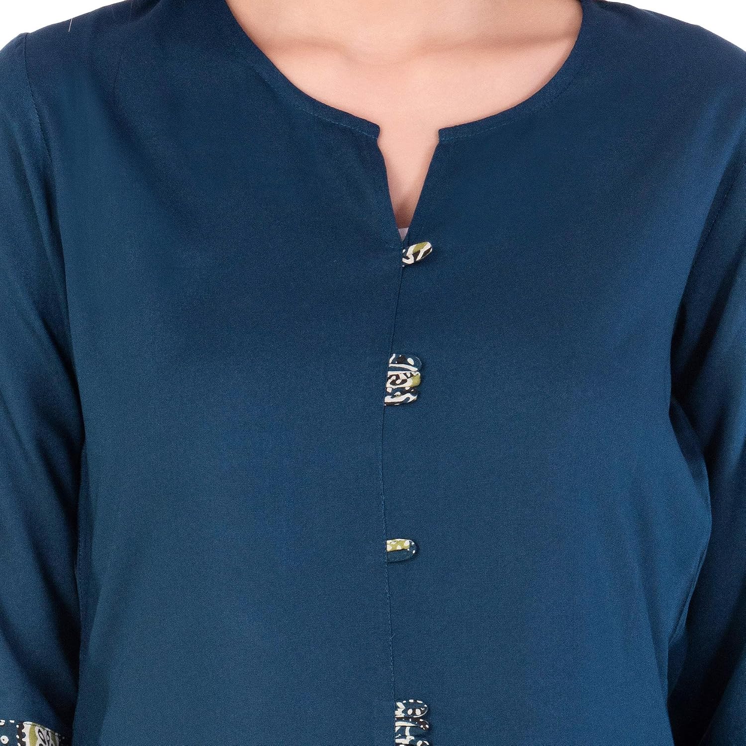 khushal k women's rayon solid kurta with palazzo set