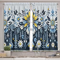 Ambesonne Farmhouse Valance & Tier Curtain 3 pcs