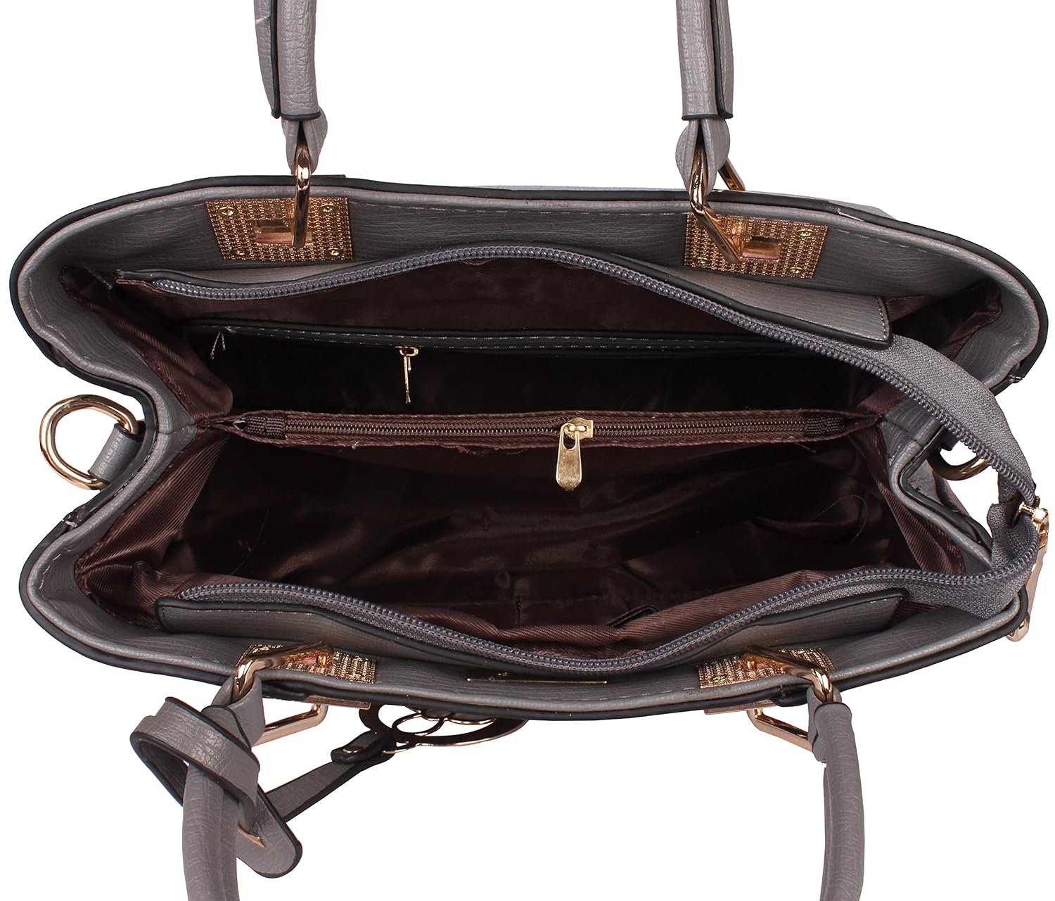 luvoksi women's satchel bag grey handbag for girl's