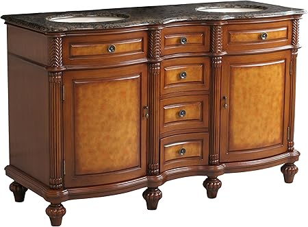 Virtu Usa Ld 1055bb Toledo 58 Inch Double Sink Bathroom Vanity