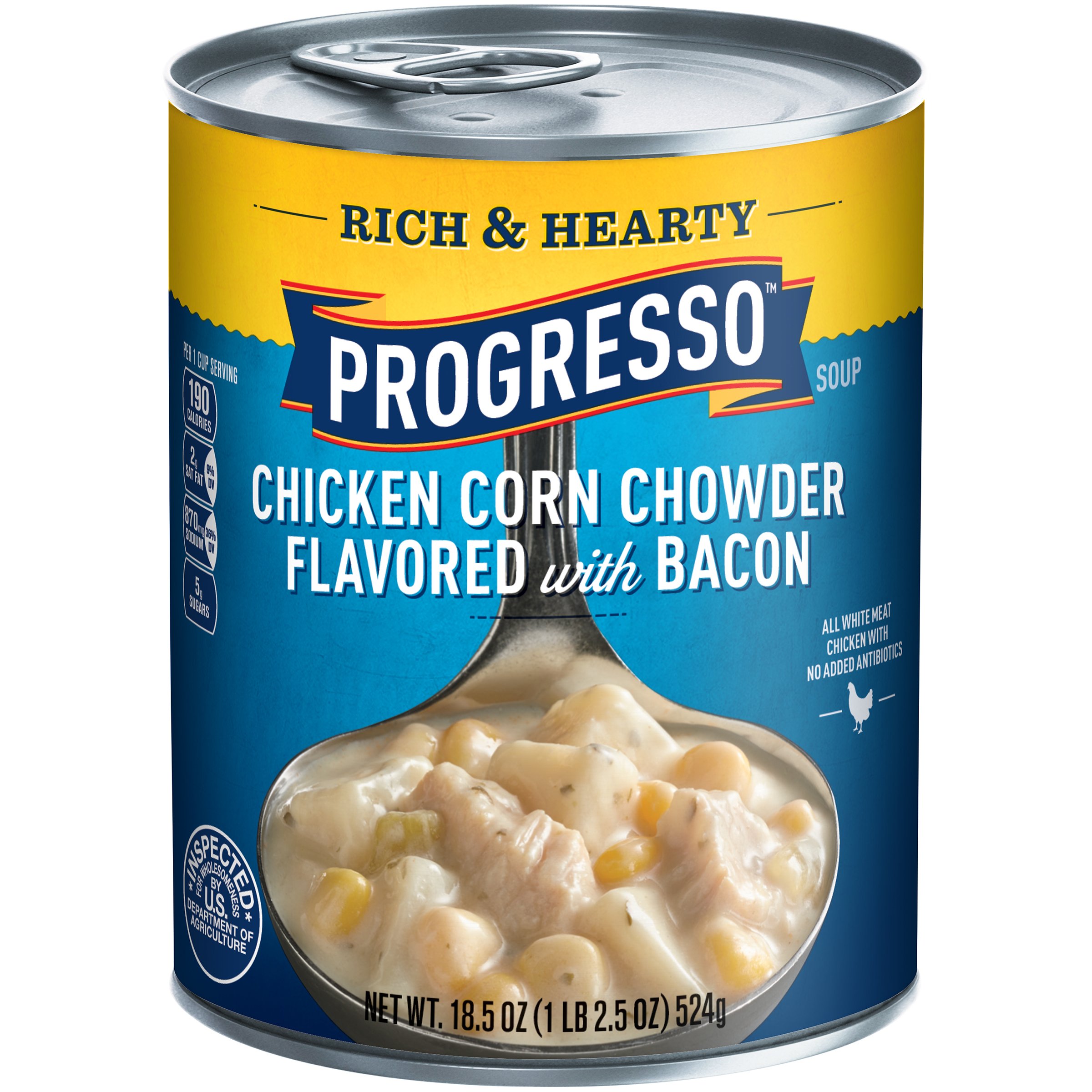 Progresso Gluten Free Rich & Hearty Chicken Corn Chowder Soup 18.5 oz. Can Buy Online in United