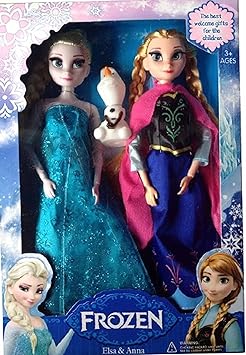 Lotus Frozen Fashion Doll Set (Red & Blue)
