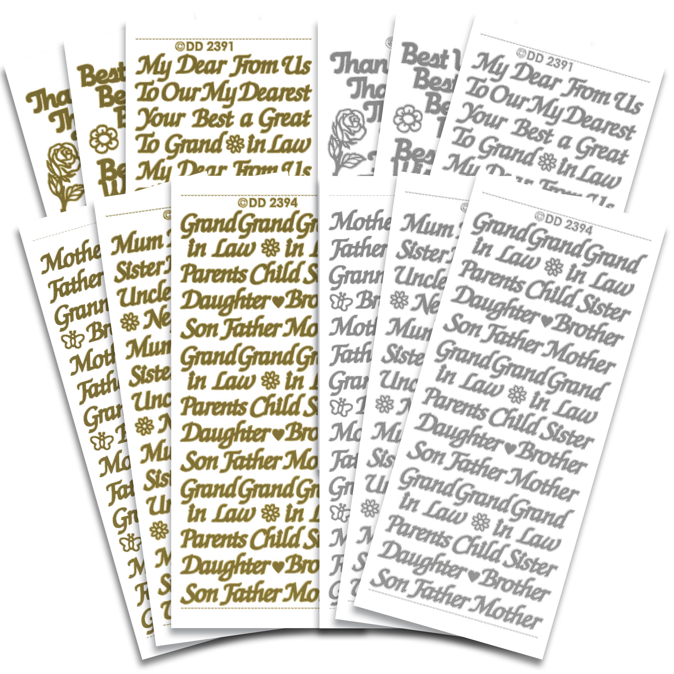 Creative Products Strong Textlines Craft Stickers, Stickers, Multi-Colour, 23 x 10 x 1 cm