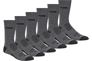 PUMA mens 6-Pack Crew Socksrunning socks