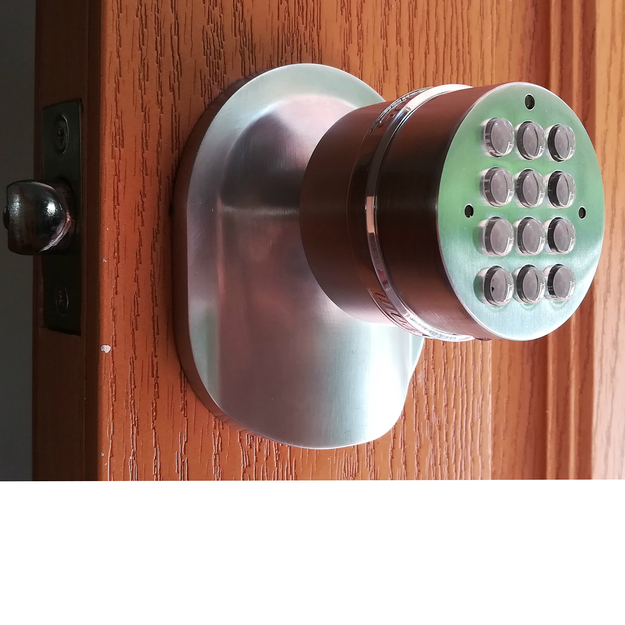 SoHoMiLL Electronic Door Knob with Backup Mechanical Key (Spring Latch