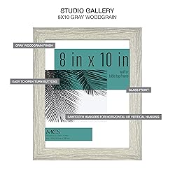 MCS Studio Gallery Frame, Gray Woodgrain, 8 x 10 in