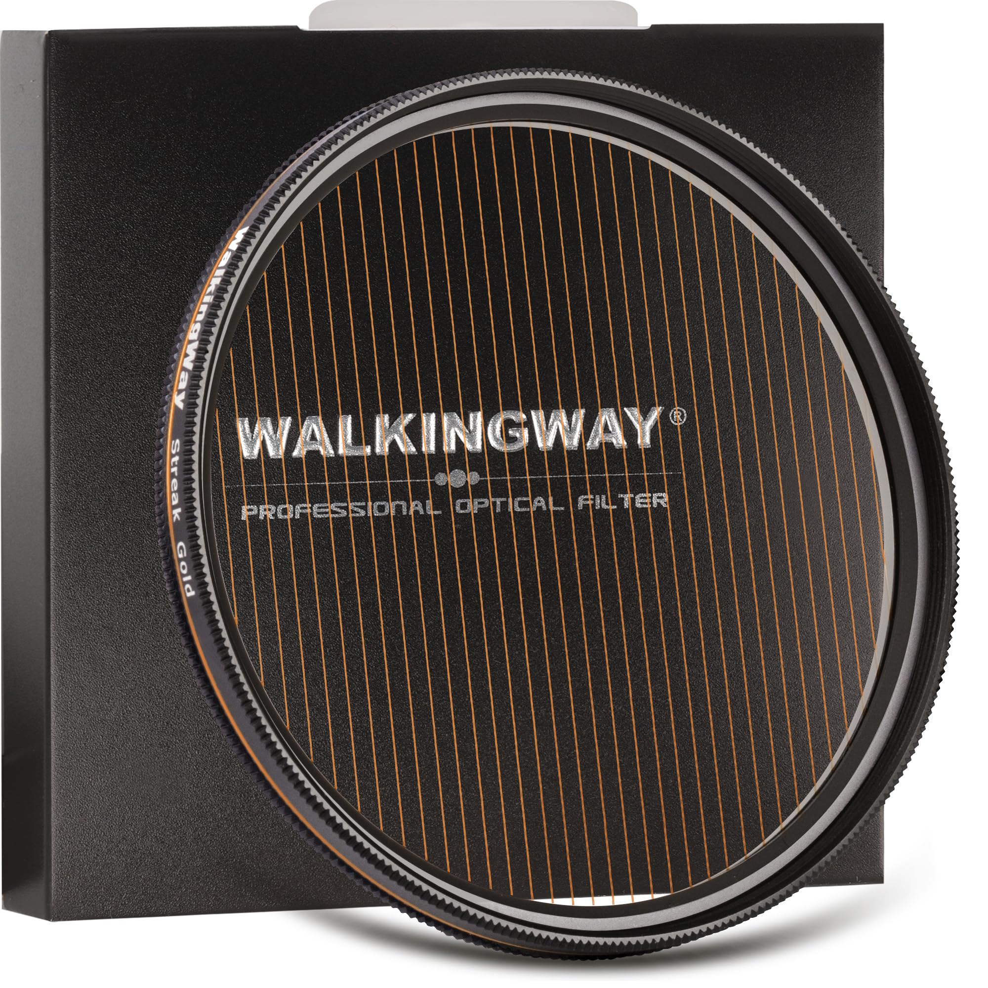 Walking Way 55MM Variable Gold Streak Filter - Rotatable Anamorphic Flare-Like Effect Camera Lens Filter - Horizontal Light Flare Effect Filter for Film and Video Maker