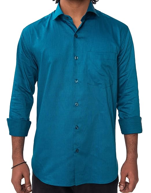 Buy Controversial Men's Egyptian Cotton Slim Fit Shirt (Blue) at Amazon.in