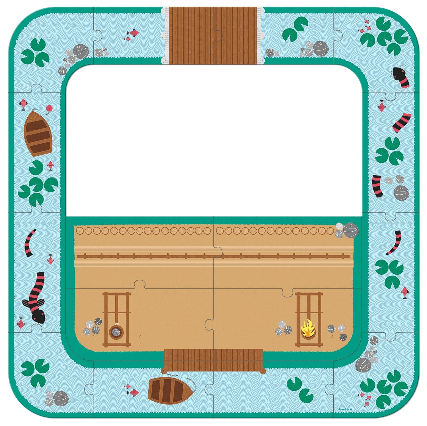 Janod J02788 Knight Castle Carrying Case Floor Puzzles Floor Puzzles Toys Games Urbytus Com