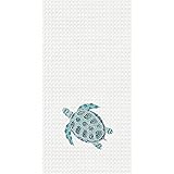 C&F Home Turtle Cotton Waffle Weave Kitchen Towel Decor Decoration 18" x 27" White