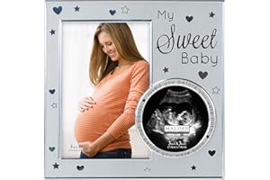 Malden International Designs 5408-20 My Sweet Baby Ultrasound Photo Picture Frame, 4x6, Silver