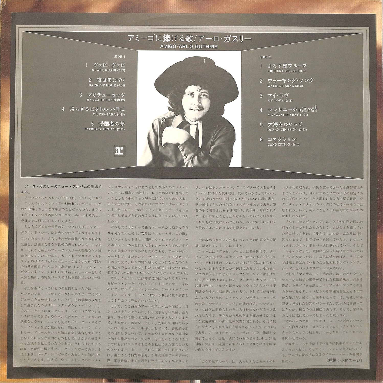 Amazon アミーゴに捧げる アーロ ガスリー Lp盤 アーロ ガスリー ミュージック ミュージック
