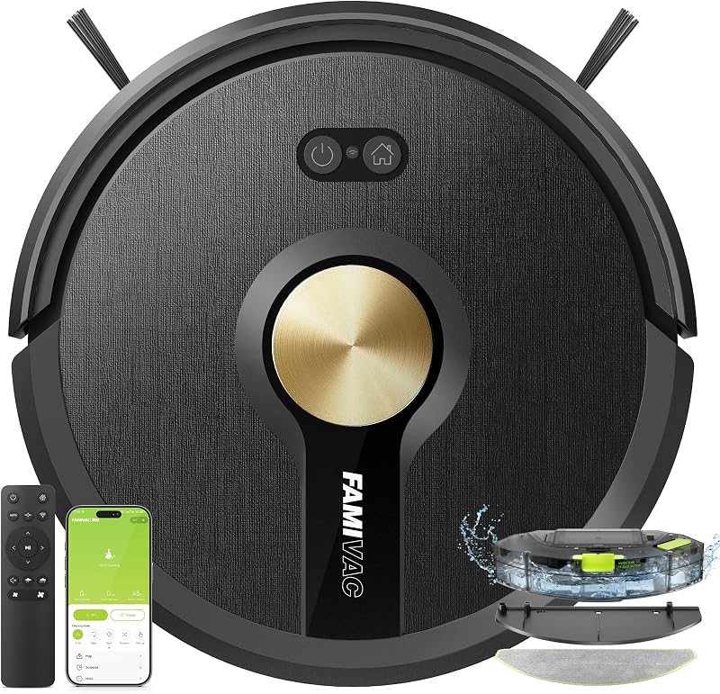 R10 Saugroboter mit Wischfunktion 3-in-1, 6000pa & 160mins Laufzeit — Foto 1 von 8