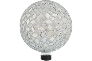Sunnydaze 10-Inch Gazing Ball for Garden - Glass Gazing Globe for Outside - Outdoor Garden Orb for Backyard or Front Lawn Dec