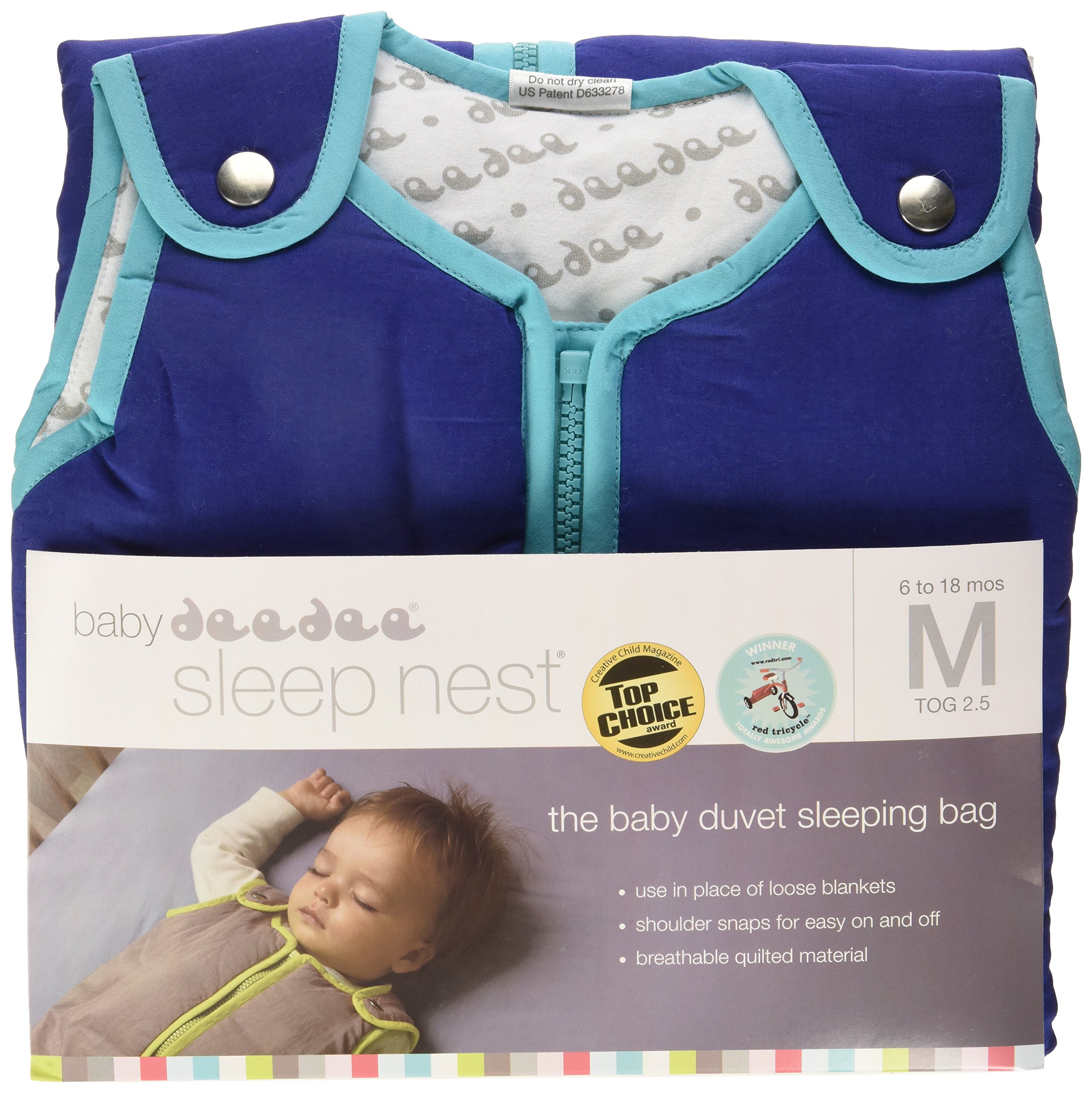 Baby Deedee Sleep Nest Baby Sleeping Bag, Peacock, Medium (618 Months