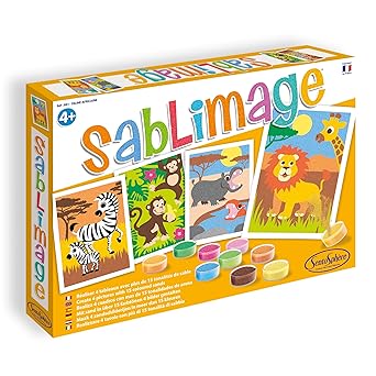 SentoSphere Unisex Spielzeug Mehrfarbig Sandbilder Afrika inkl. Vorlagen und 16 Farben