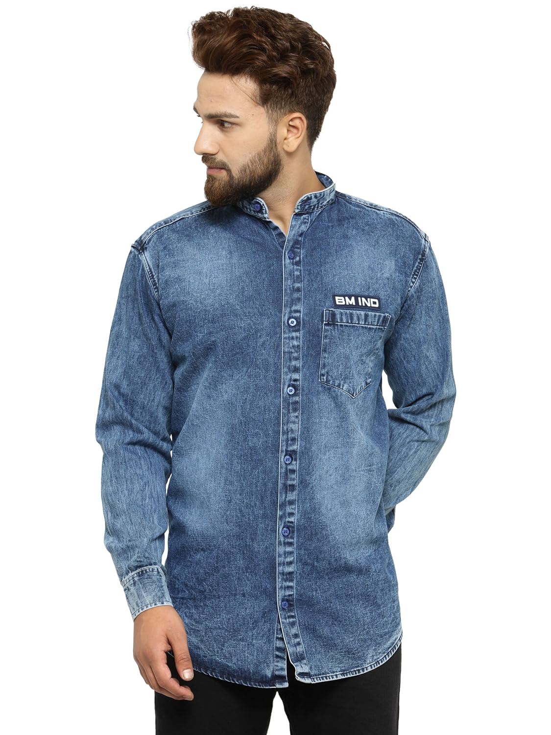 ben martin men's regular fit denim shirt