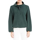 Max Studio womens Max Studio Women's Cowl Neck Long Sleeve Waffle Knit PulloverKnit Top