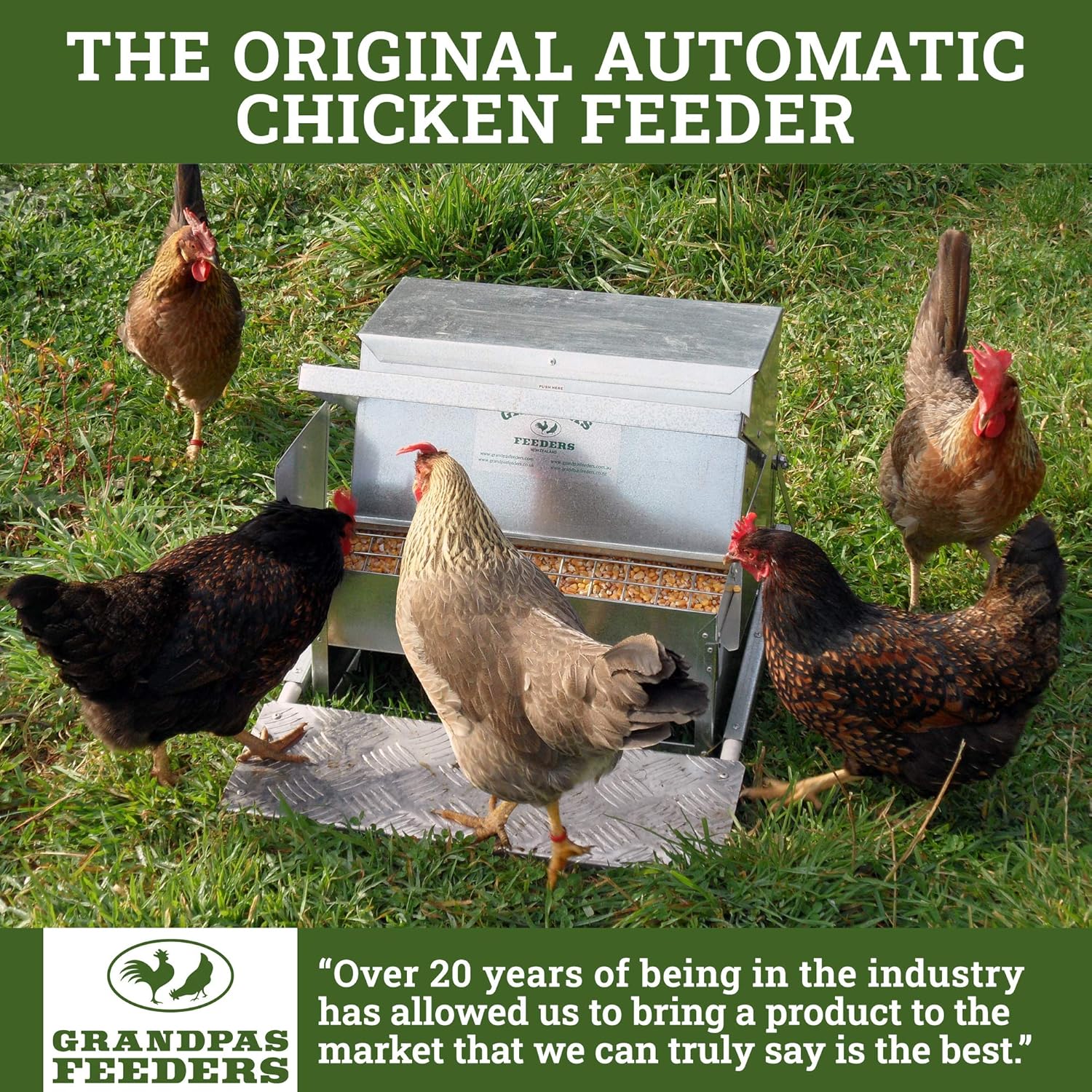 Amazon Com Grandpa S Feeders Automatic Chicken Feeder Sturdy