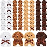 Liliful 50 Pcs Valentine Stuffed Animals Bulk Mini Plush Dogs 4.7" Small Cute Soft Adopt a Dog Puppy for Kids Reward Classroom Gifts Bag Fillers Birthday Party Favor(Multicolored,Elegant Style)