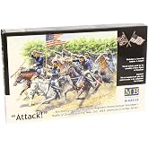 Master Box Models "8th Pennsylvania Cavalry Regiment" Model Building Kit - U.S. Civil War Series, 3 Horses and 3 Riders, Scale 1/35