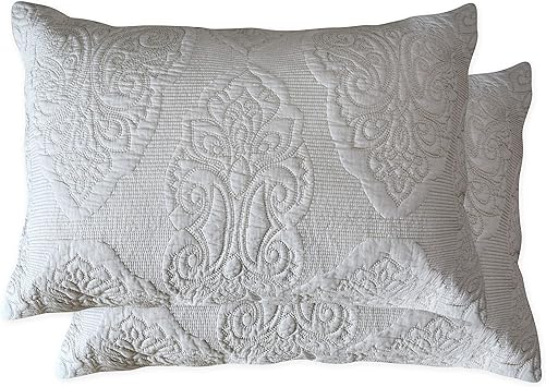 Amazon Com Brandream Quilted Pillow Shams Standard Size Set Of 2