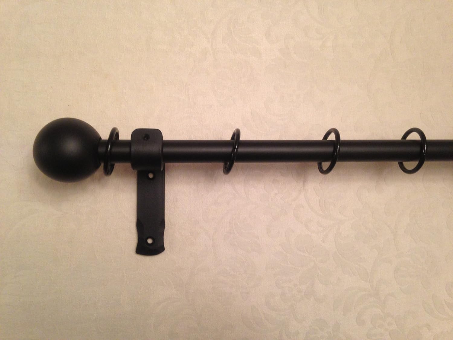 Cp2 Wrought Iron Curtain Pole Set With 50mm Solid Ball End