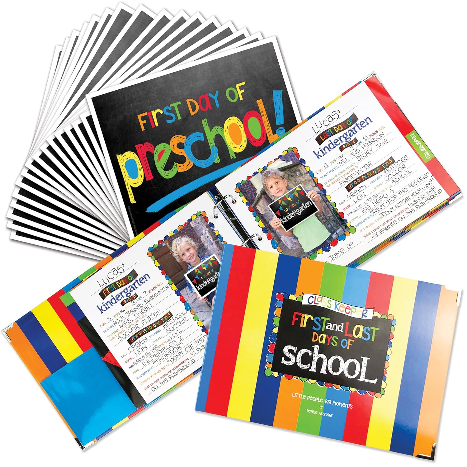 School Memory Book Keepsake Album for Kids Memories with Pockets Every  Grade Bundle with First Day and Last Day of School Signs Photo Prop ...