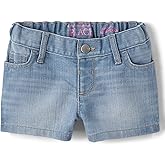 The Children's Place Baby Toddler Girls Denim Shortie Shorts 3 Pack